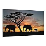 Gesamtgröße: 120 cm x 80 cm Visario Leinwandbilder 5066 Bild auf Leinwand Afrika, 120 x 80 cm