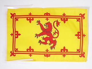 AZ FLAG Kingdom of Scotland Flag 18'' x 12'' cords - Royal Scottich SMALL flags 30 x 45cm - Banner 18x12 in
