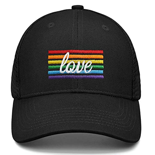 Image of Pride Hat Rainbow Caps LGBT Baseball Cap Pride Accessories Gay Stuff for Men Women
