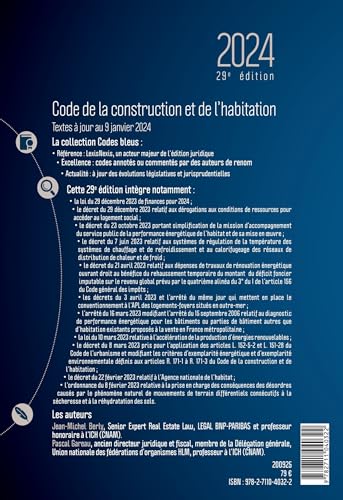 Code de la construction et de l'habitation 2024 ouvrage de référence - 3