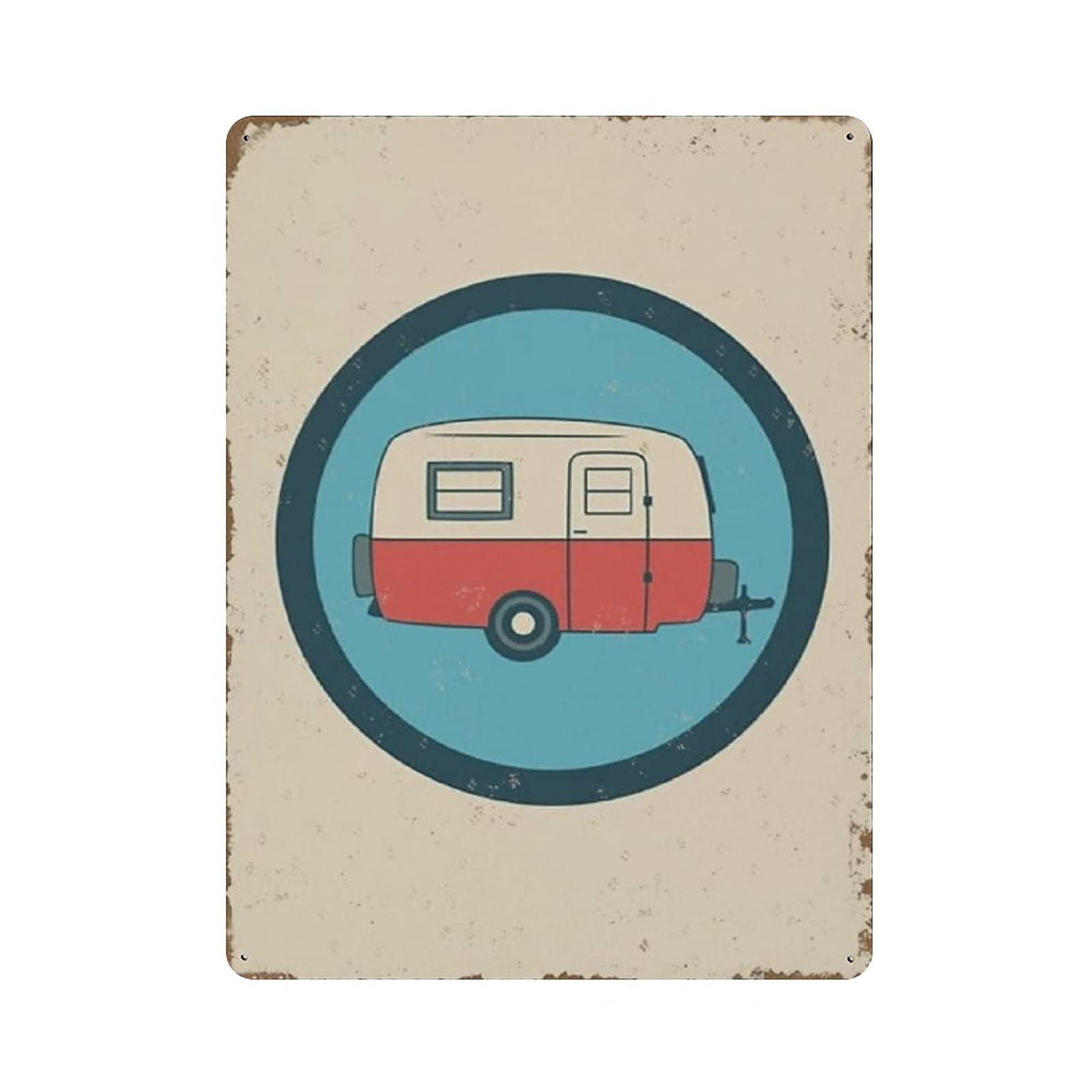 Metal Tin Sign Vintage Camper Novelty Vintage Tin Poster Metal Sign Wall Decoration Country Kitchen Home Garage Decor 16"x12"