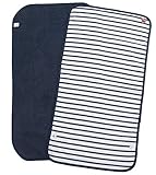 Baby-To-Love Waterproof Changing Pad Liners, Baby Boy Burp Cloth, Changing Table Pad (Blue Stripes, Bundle)