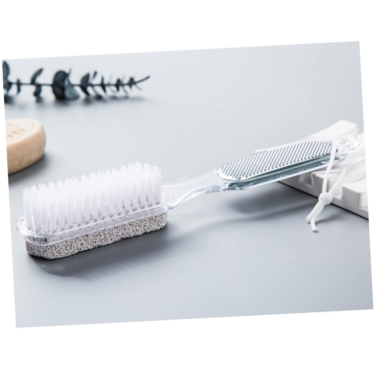 Herramienta para Eliminar Piel Muerta Piedra Pómez y Cepillo Tamaño Mediano para Cuidado de Pies Exfoliante y Removedor de Callos Uso Doméstico