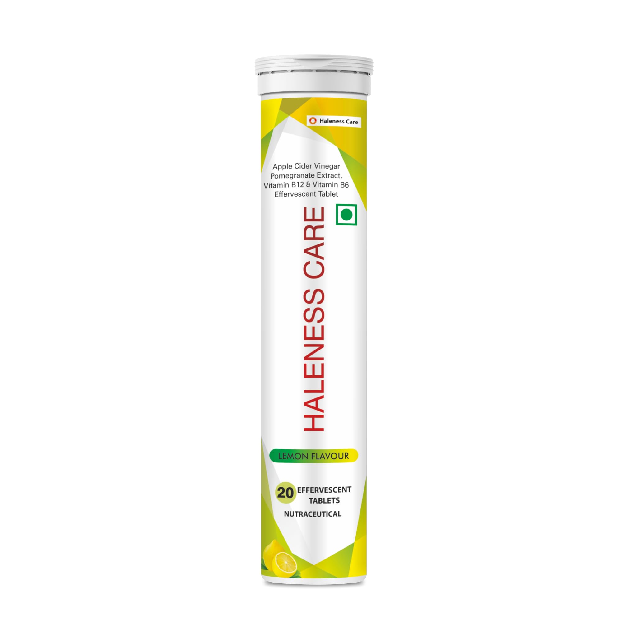 Haleness Care Apple Cider Vinegar Effervescent Tablet with mother | Supports Metabolism & Appetite Control I With 500mg ACV, Vit B6 & B12 I No Maltodextrin, No Added Sugar I (Pack of 1 ( 20 Tabs), Lemon)-image-37