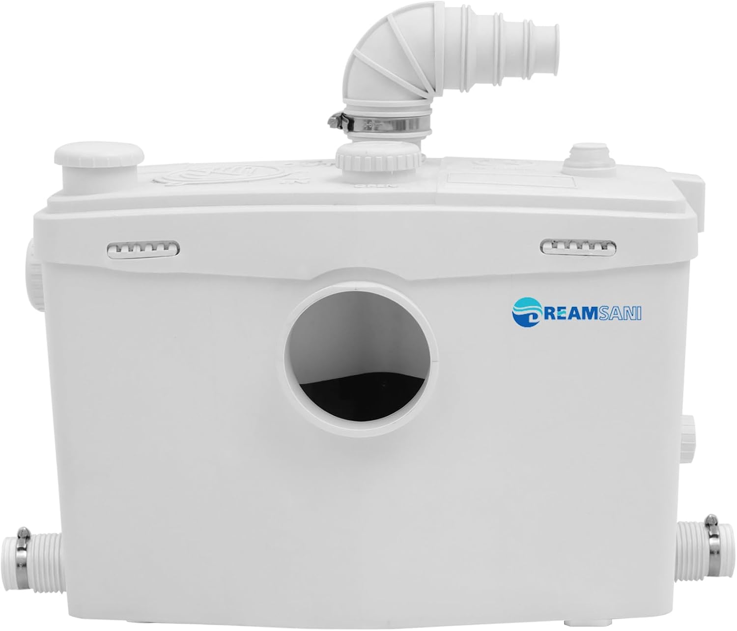 800Watt Macerator Pump, Macecrating Toilet Pump for Basement with 4 Water Connections for Macerating Toilet, Laundry, Cooking Sink, Clothes Washer