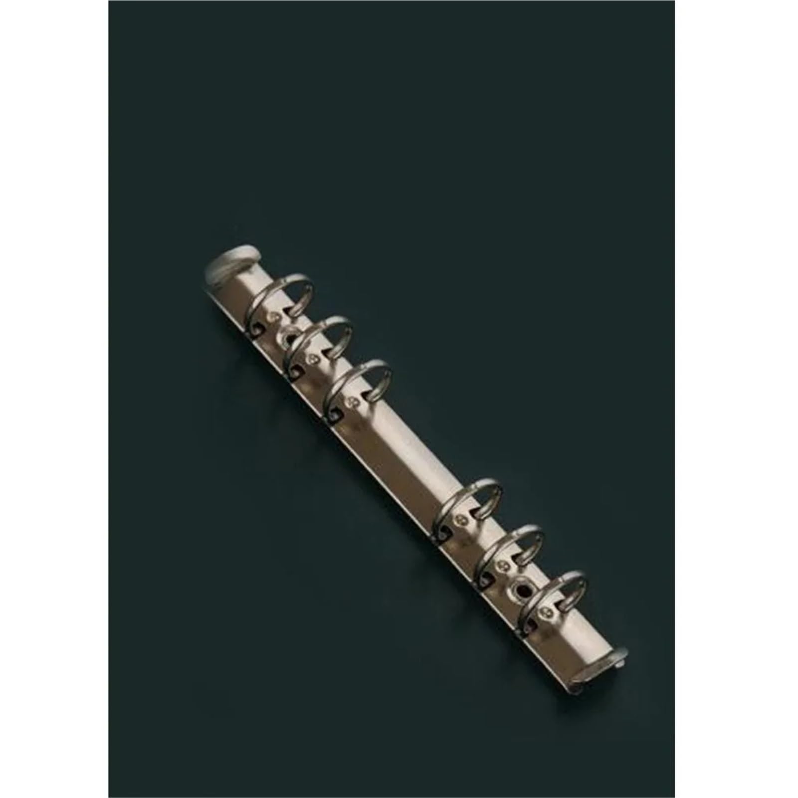 Confezione da 5 meccanismi for raccoglitori ad anelli, clip in metallo fai da te a 6 fori for fogli sciolti for pianificatori, argento nero | Silver-A6