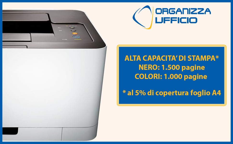 CLT-4072S 407S KIT 4 Toner Compatibili Nero (1.500 Pagine) Colori (1.000 Pagine) per SAMSUNG CLP-320N CLP-325W CLX-3185FN CLX-3185FW