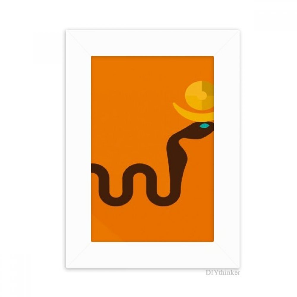 Peinture blanc art cadre photo Égypte antique cobras pour image 4x6 pouces