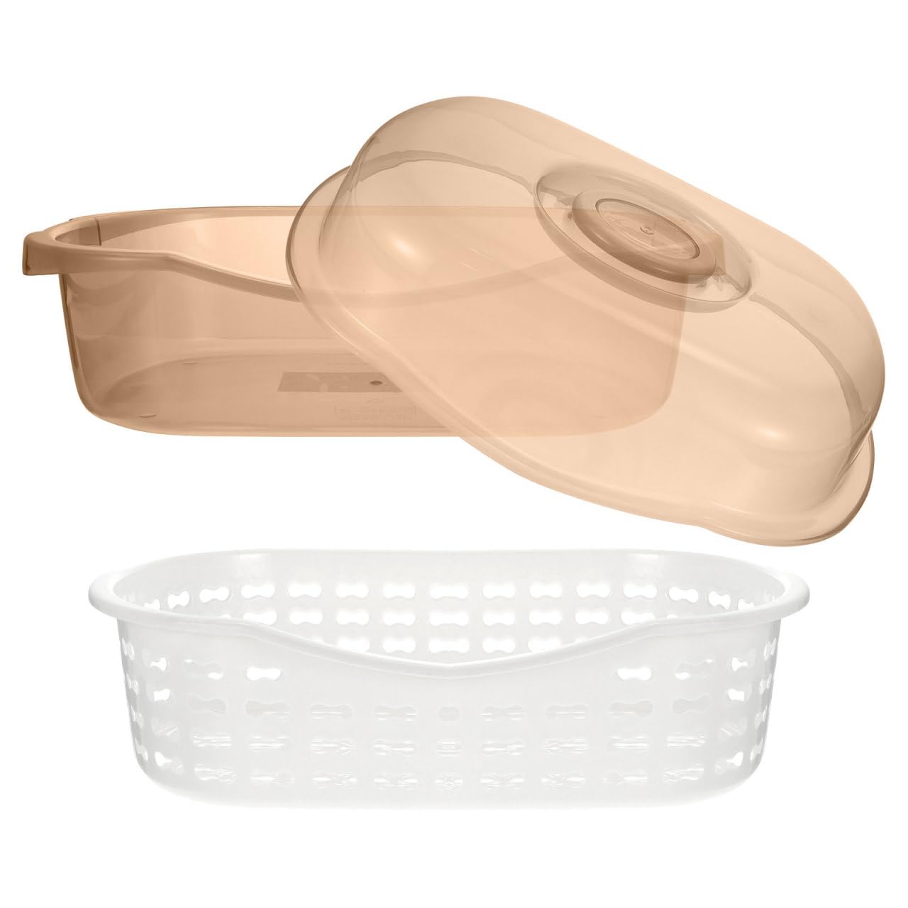 Cesta coladora para cocina de PP que protege del polvo la vajilla y complementos de bebé