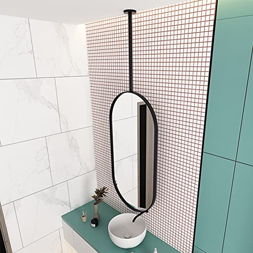 WYZDCP Badezimmerspiegel Wandmontierter Make-upspiegel, Make-up Eitelkeit Spiegel Klar und praktisch Spiegel Metall Gerahmt Badezimmer Spiegel Für Decken Dekor Tischspiegel (Size : 40cmx60cm) Cover