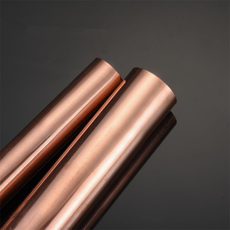 Pure Copper Round Rod, Length 400mm Grounding Copper Rods for Gardening, Diameter 12-45mm Copper Ground Rod for Pool 1pc(22mm)