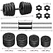 Yaheetech 66LB Weight Dumbbell Set Fitness Adjustable Cap Gym/home Barbell Plates Body Workout for Women and Men Strength Training