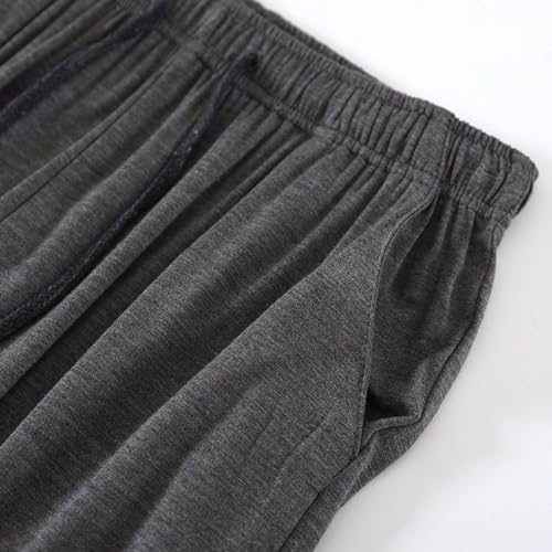 Men's Cool Sleep Pants Pajama Bottom Elastic Nightwear Elastic Band Cozy Drawstring Light Modal2