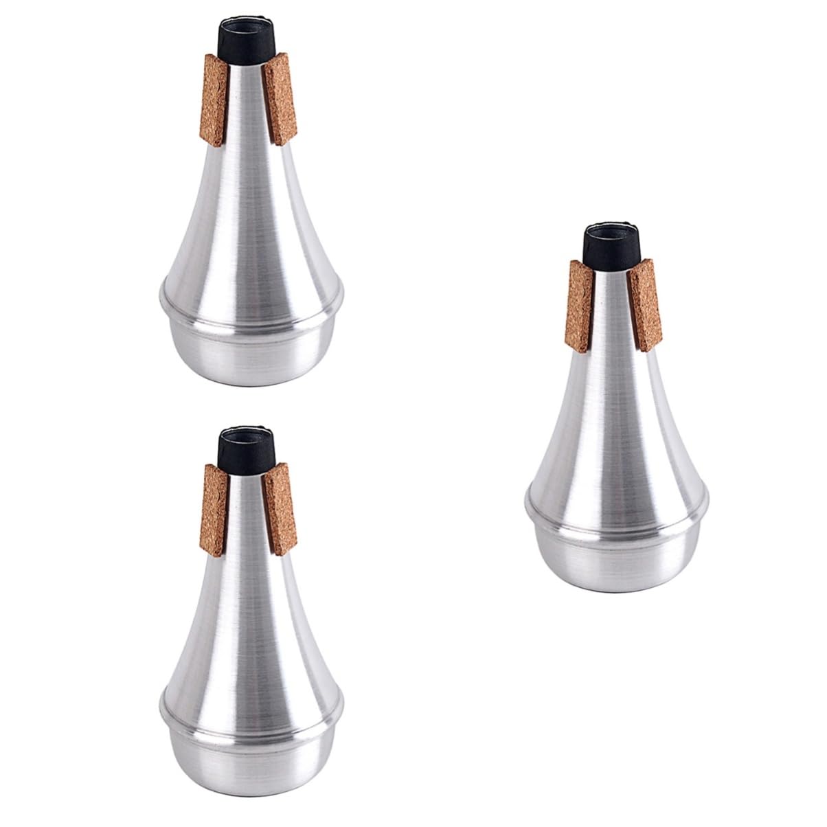 ibasenice 3pezzi Trumpet Mute Per Principianti Mute Per Tromba Resistente Suono Standard Per Jazz Accessorio Musicale Argento