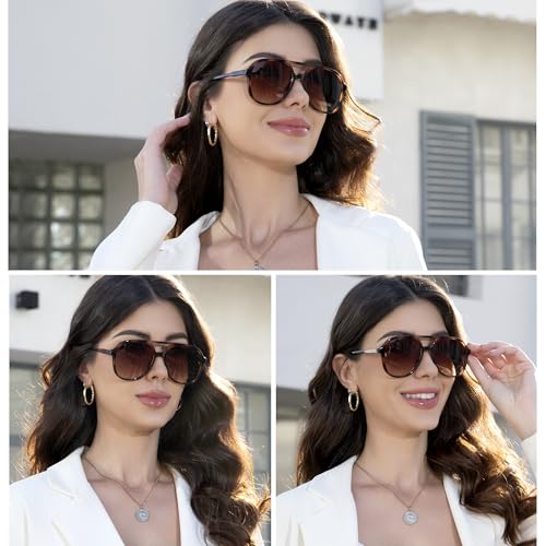 Tangle Free Aviator Sunglasses for Women UV400 Protection2