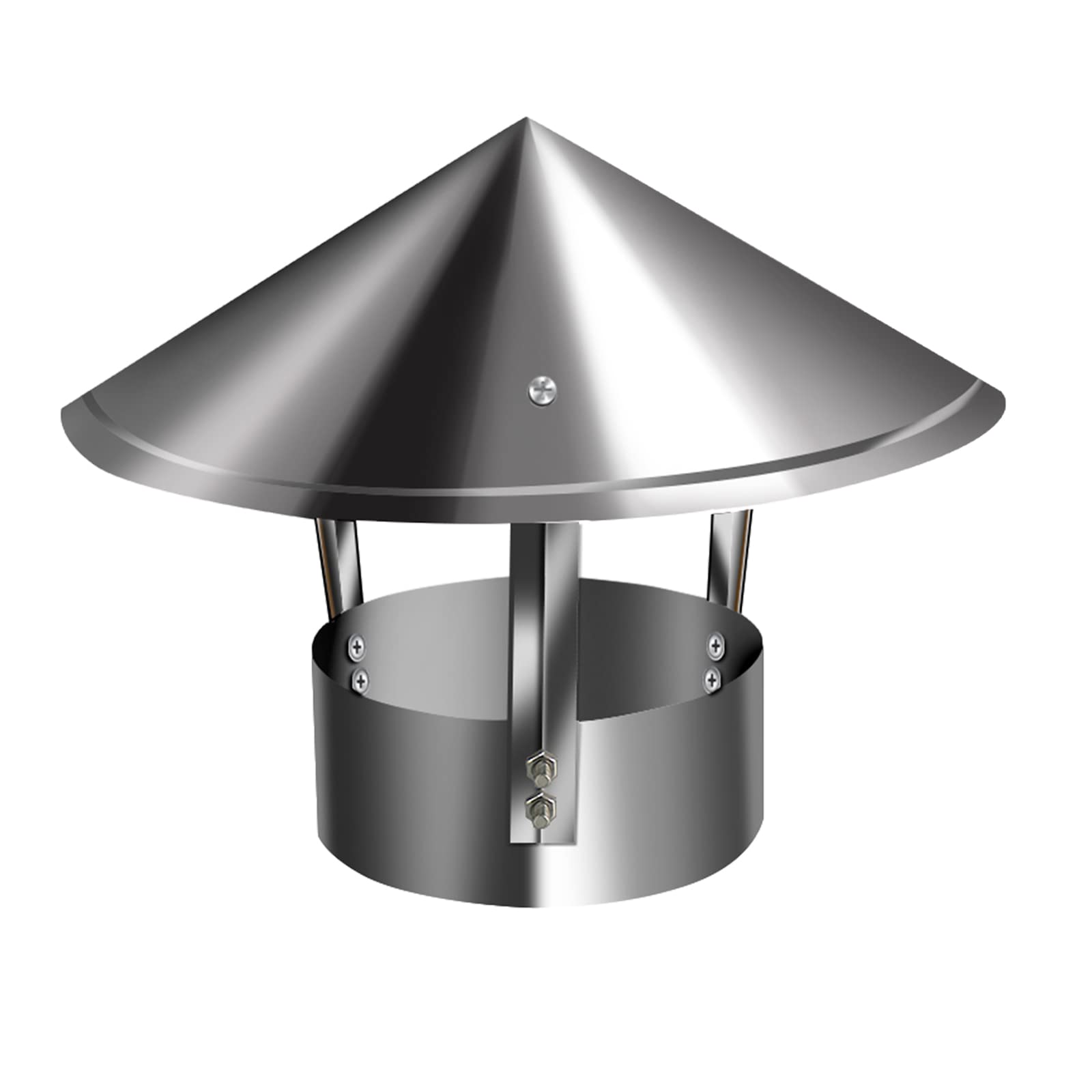 Chimney cap,chimney cowl,Roof Rain Cap,Cone Top Chimney Cap,Roof Cap Galvanized Metal, Practical Tool Chimney Cowl Cap,Chimney Caps for Outside,Iron Rain Cap,Outdoor Chimney Cover,(D12cm/4.72in)