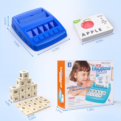 DEGIDEGI Educational Toys for Kids Ages 3-8, Matching Letter Spelling Math Counting Game,Learning Game for Preschool& Kindergarten Kids, Birthday Gifts for 3 4 5 6 7 Year Olds Boys&Girls - Image 5