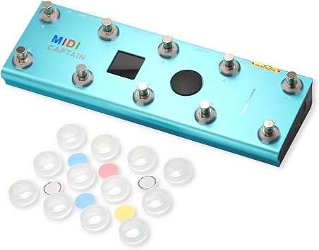 PaintAudio MIDI Captain Foot Controller Multi-Effects Keyboards Synthesizer USB-MIDI musical software Bias with Time Engine Function Support all PC/CC/Note commander 10 Foot Switches with 12 PCS Caps