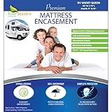 RV Short Queen Mattress Protector (60' Wx75 L) Waterproof Zippered Encasement Hypoallergenic Premium...