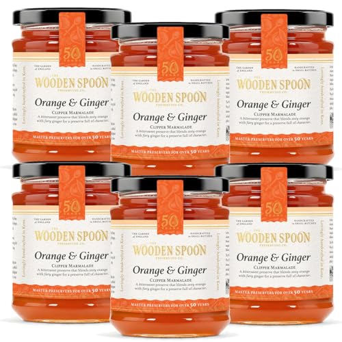 The Wooden Spoon Preserving Company - ‘Clipper’ Dark Orange & Ginger Marmalade - 340g - Pack of...