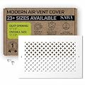 SABA Home Decor Air Vent Cover Grille - Acrylic Plexiglass Return and Register White Finish Decorative Covers for Walls & Ceilings NOT for Floors, Giovanna (6"x10" Duct (8"x12" Overall) Screws)