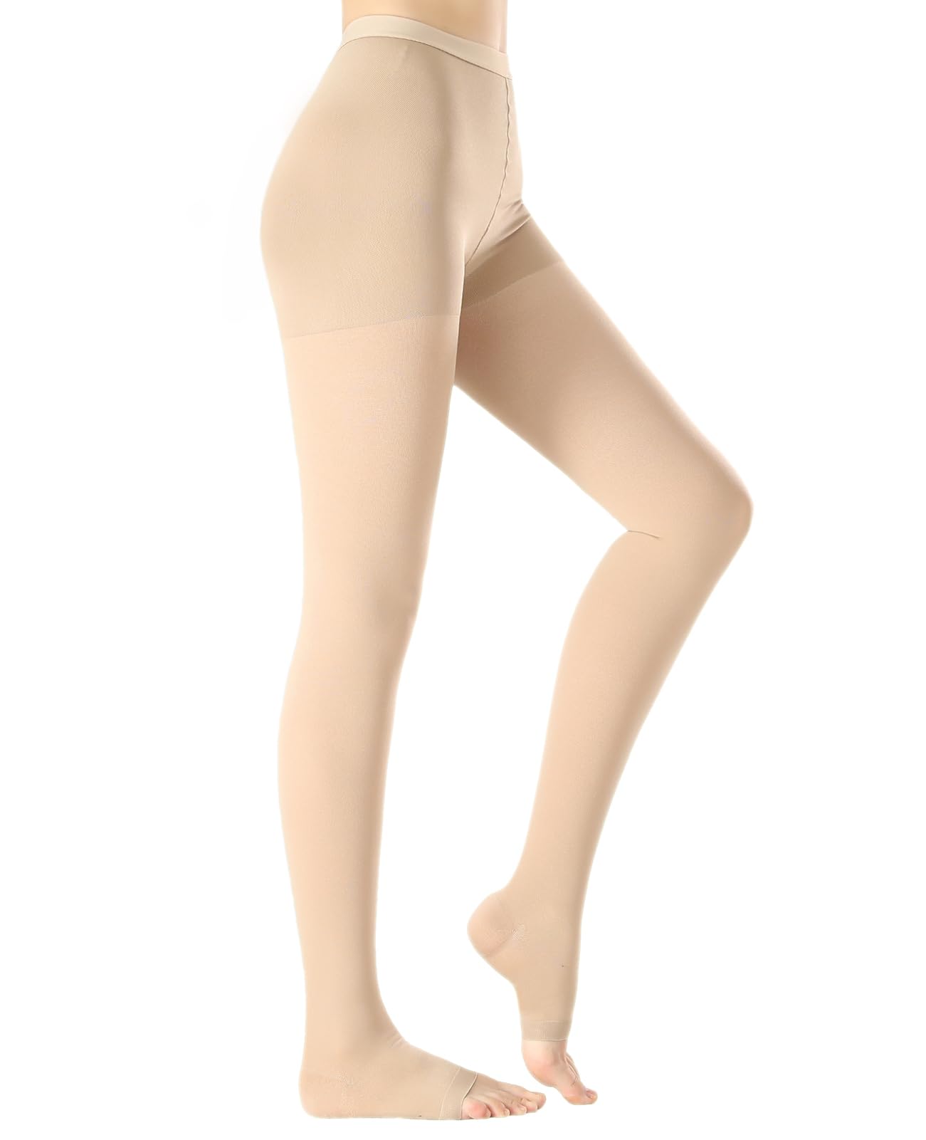 Photo 1 of ZOECALA Medical Compression Pantyhose For Women & Men,20-30mmHg Graduated Support Hose Tights,Opaque Open Toe Waist High Compression Stockings For Varicose Veins,Swelling,Edema,Flight