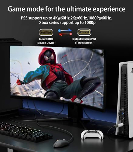 Adaptador HDMI a DisplayPort 4K@60Hz Reborn miniatura 4