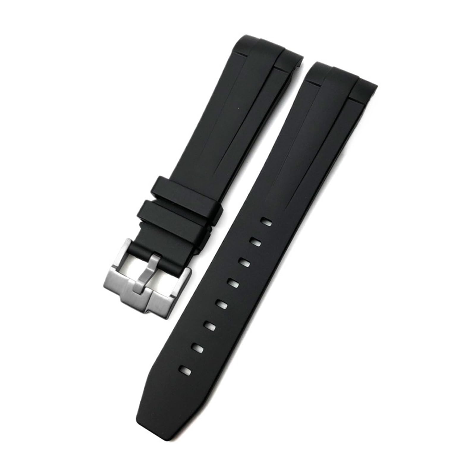 Bracelet caoutchouc silicone 21 mm pour montre Longines L378149 HydroConquest avec boucle gris