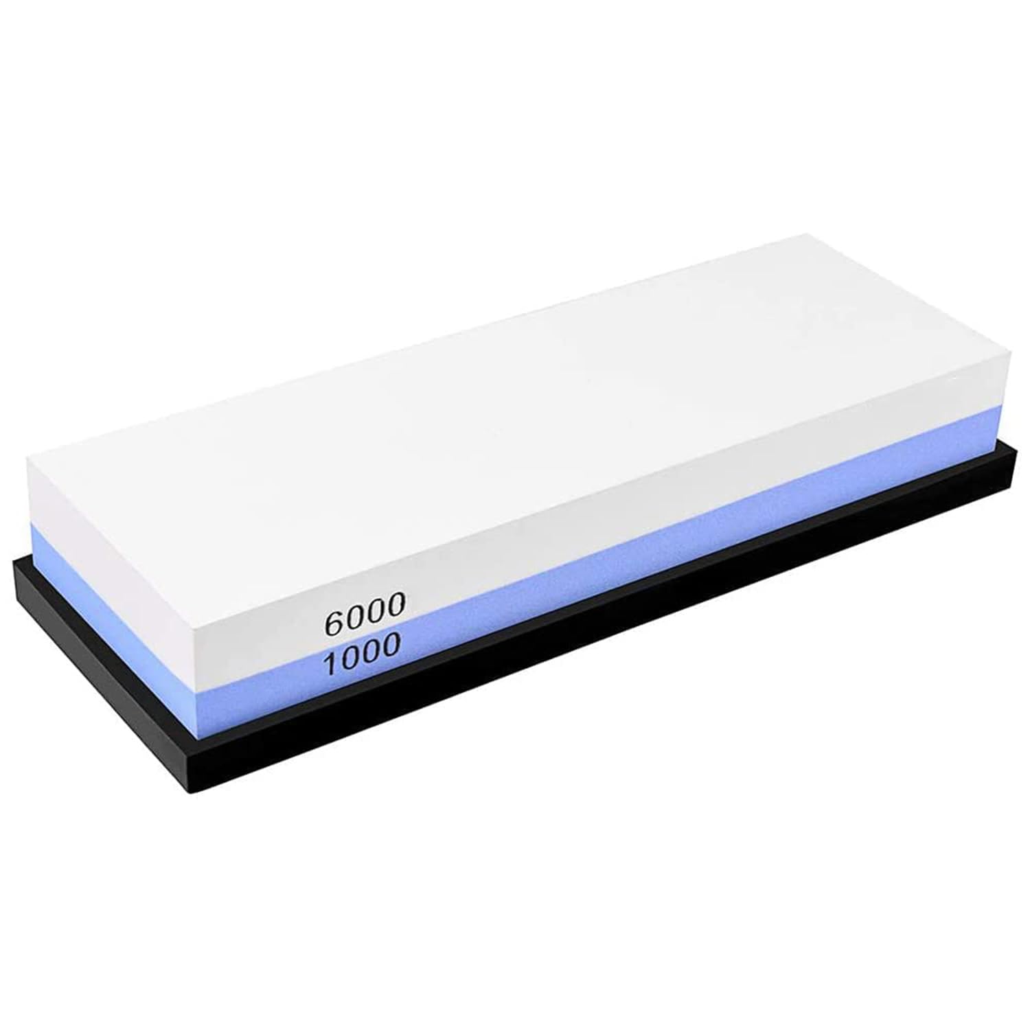 Knife Sharpening Stone, Premium Double Sided Grit 1000/6000 Knife Sharpeners, Wet Stone Sharpening Kit with Non-slip Silicone Base, Flattening Stone for Home and Kitchen