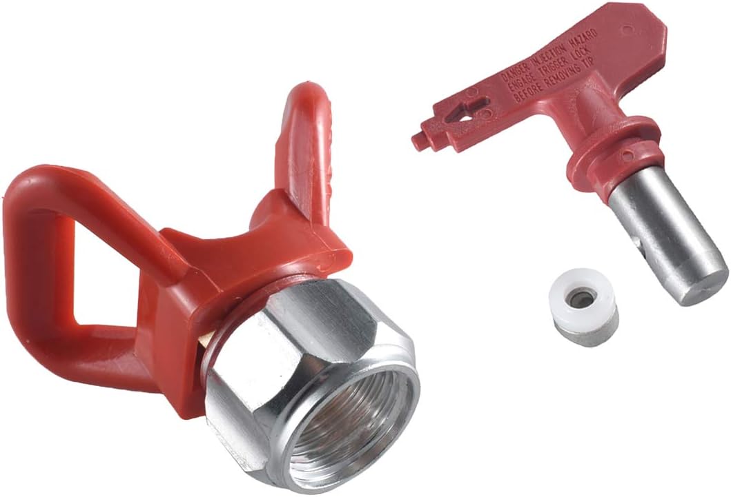 Red 317 Airless Paint Spray Gun Tip Nozzle and Guard for