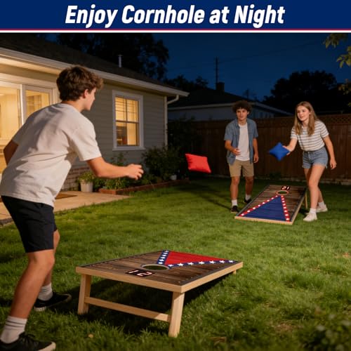 Image of Electronic Cornhole Board Set 2x1ft - Automatic Scoring Corn Hole Game