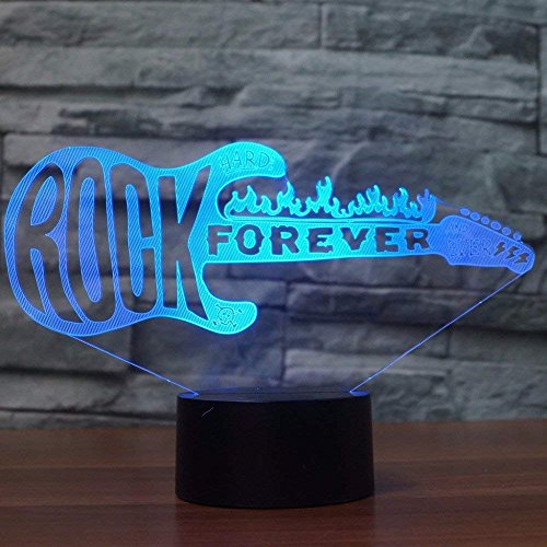 Creativo 3D Chitarra Luce della Notte LED Lampada