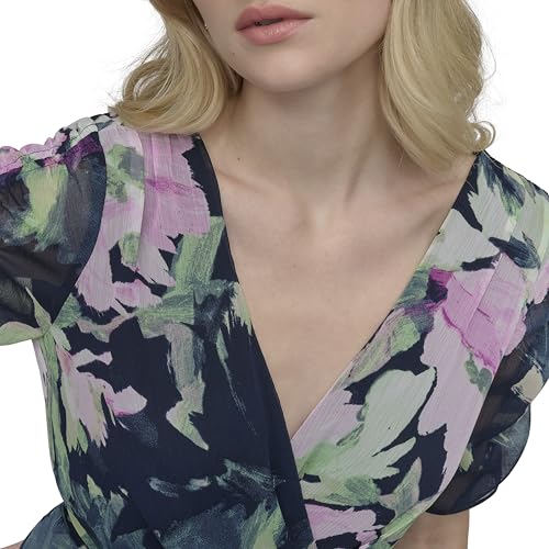 Image of DKNY Women's 3 /4 Sleeve Faux Wrap Dress