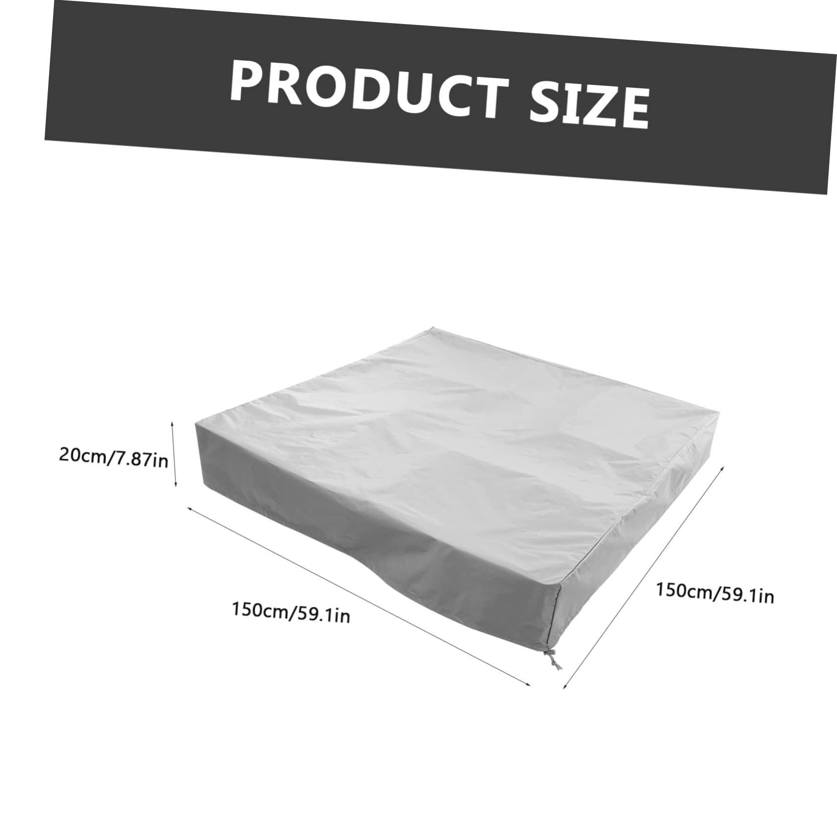 CAXUSD Waterproof Sandbox Cover with Drawstring Outdoor Garden Protector for Play Area Durable Canopy 1pc