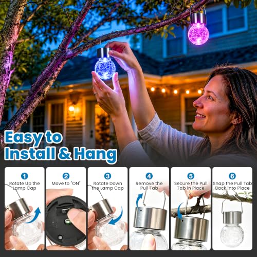 SOLPEX Solar Hanging Lanterns Solar Christmas Lights Outdoor Ornaments 12Pc - image 3