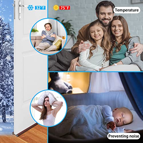 Aokon Door Draft Stopper 36 Inch Under Door Draft Noise Blocker Black Gap Stoppers Entry Door Draft Guard For Bottom Of Doors Adjustable Twin Door Draft - Brown #TOP4