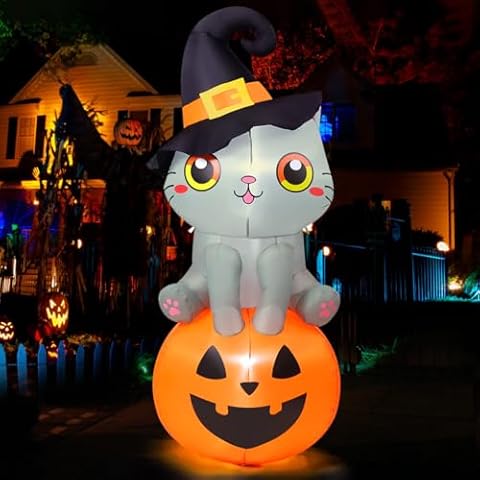 GOOSH 6 FT Halloween Cat Inflatable Cover