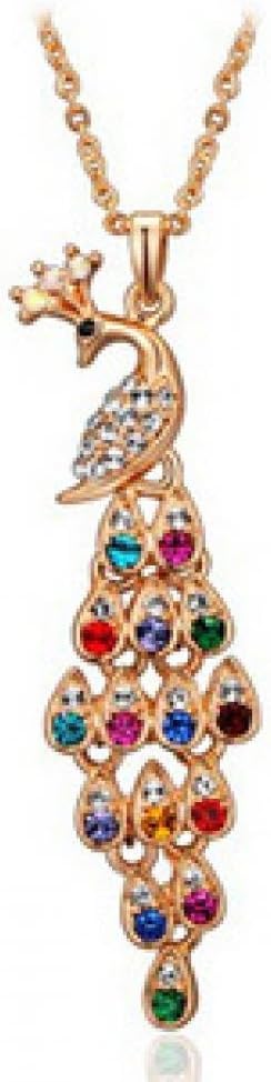 Sweety Girl Jewelry Austria Crystal Necklace Female Fashionable Adornment Color Retention Peacock Necklace 1019 High-End Jewelry Jewelry