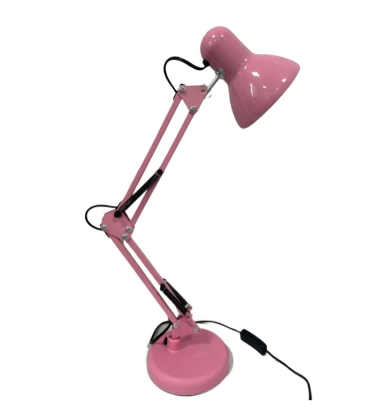 Lámpara De Lectura para Estudio Lámpara De Escritorio De Metal con Brazo Oscilante Ajustable For Dormitorio, Estudio Y Oficina. Lámparas(Pink)