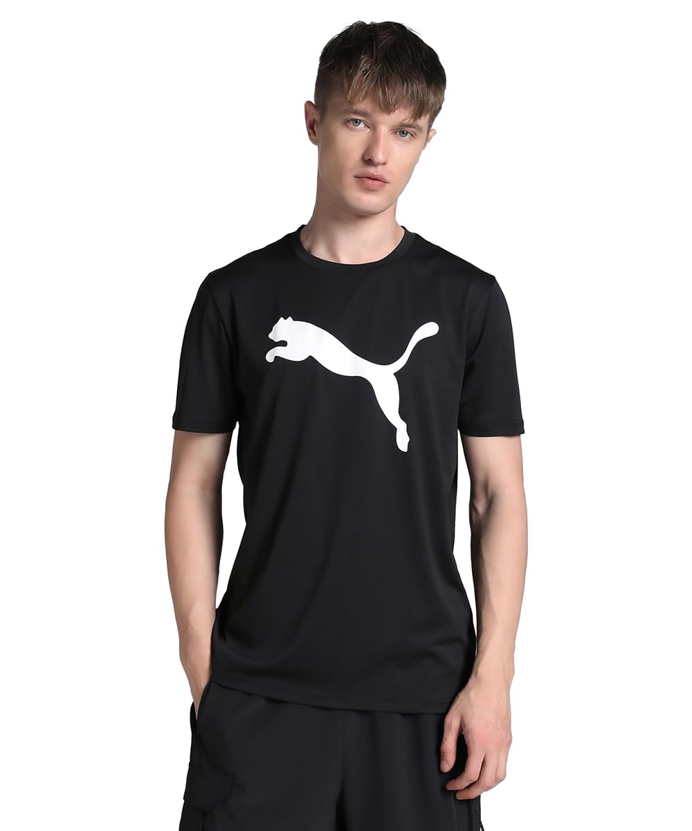 Puma Unisex M TAD Essentials Solid Cat Tee (CF Big cat) T-Shirts, Puma Black,