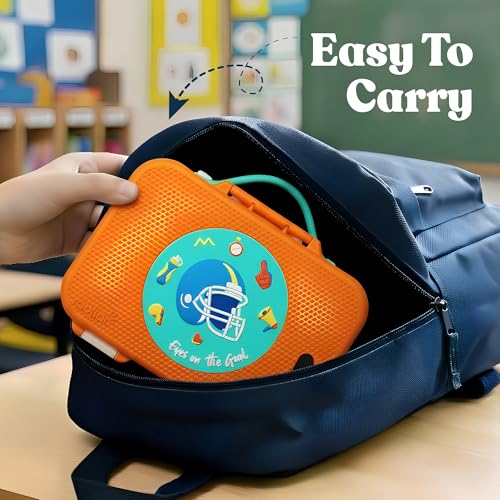 Image of rabitat Munchbee Bento Lunch Box 1000ml | 1+1 Year Brand Warranty | Tiffin Box for School | Lunch Box for Kids Boys & Girls | BPA Free, Leakproof & Durable Bento Design | Mad Eye