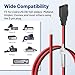 Anina CB Radio Power Cable 3 Pin Heavy Duty 16AWG with15A Fuse Compatible with Cobra, Galaxy, Midland Direct to Car Battery