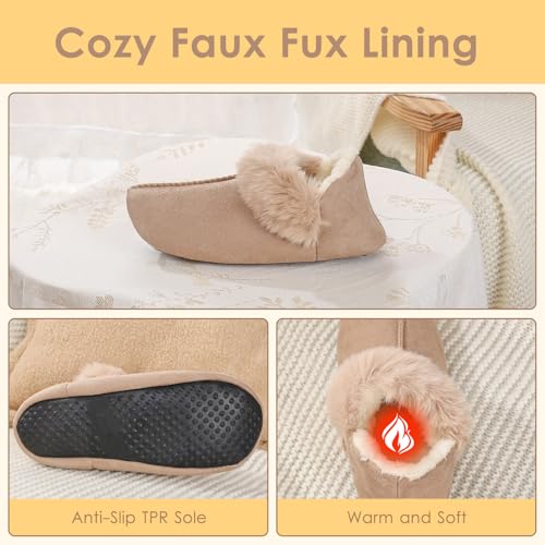 Winter Warm Floor Slippers for Women Man, Unisex Cozy Comfy Home Bedroom Shoes with Soft Sole, Plush Lightweight House Slippers3