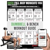 Outright Fitness Dumbbell & Bench Workout Poster - Beginner Wall Chart