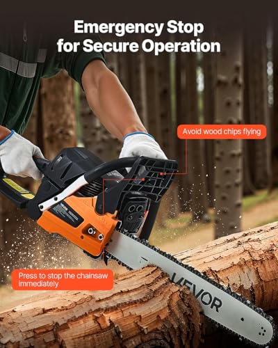 image for VEVOR 20inch 62CC Gas Powered Chainsaw, 3.8 HP 2 Stroke Engine Gas Pow