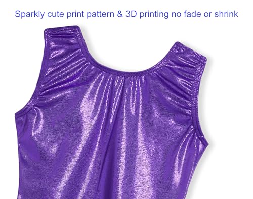 Image of Domusgo Gymnastics Leotards for Girls Sparkly One Piece Biketard Size 1-10Y