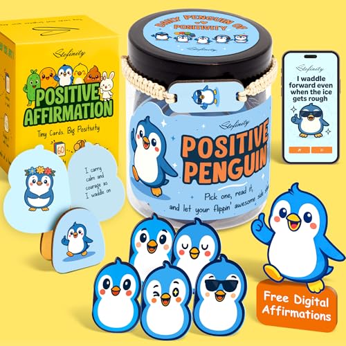 Stofinity Positive Penguin Gifts For Women - Daily Affirmation Cards
