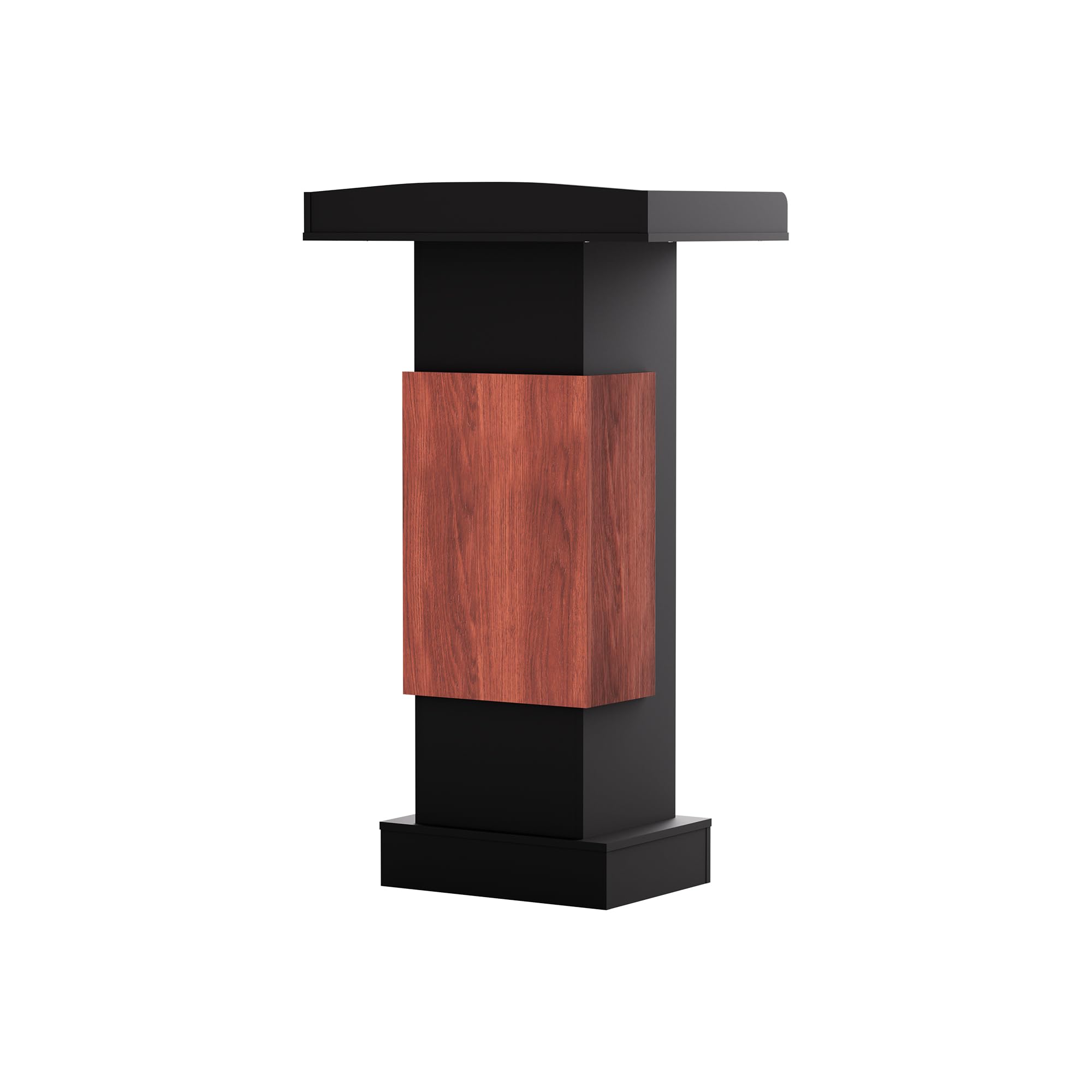 Wood Podium,Lectern Stand,12MM Particle Board,Podium with Storage,Mic Stand Space,Easy Installation Wooden Stand for Restaurants,Churches,Seminars and