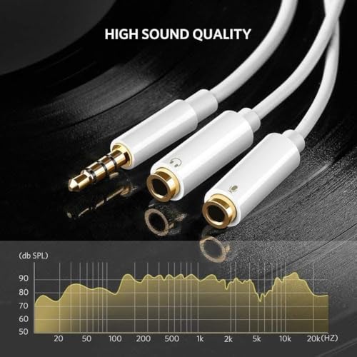 Image of 3.5mm Stereo TRRS 4 Pole Plug to 3.5mm Mic & Headset Female Jack Audio Adapter