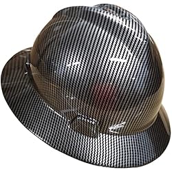 Casco De Seguridad Ala Completa LINGOSHUN Casco Obra HDPE Casco Seguridad De ala Completa,Casco de Trabajo Ajustable Suspensión De Trinquete De 6 Puntos/A / 1 PCS